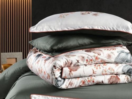 фото КПБ Karven MADENA Beige Евро 4 наволочки Цветы артикул N359 MADENA BEIGE фото 2