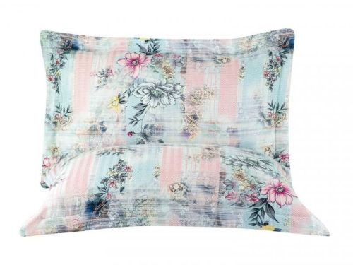 фото КПБ Karven Stripe Satin-SB005 Евро 4 наволочки Цветы артикул N250 -SB005 фото 4