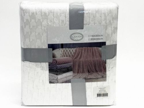 плед karven jacqaurd v4/cream 200*220 из ткани Велсофт в категории  рисунок  фото 6