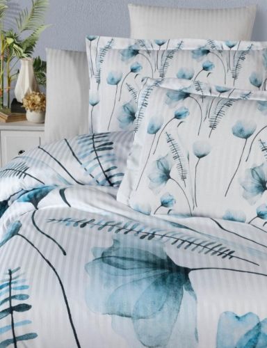 фото КПБ Karven Stripe Satin-SB009 Евро 4 наволочки Цветы артикул N250 -SB009 фото 2