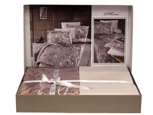 фото КПБ Karven Living Brown Евро 4 наволочки  артикул N021 LIVING BROWN фото 3