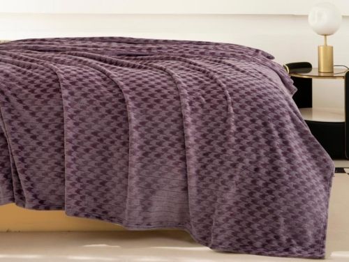 плед karven jacqaurd v6/purple 150*200 из ткани Велсофт в категории  рисунок  фото 2