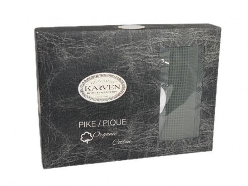 плед karven dantelli waffle pike хаки 200*220 из ткани Хлопок в категории  рисунок  фото 2