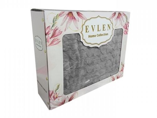 плед evlen super soft сердце 180*240 p 945 cepый из ткани Велсофт в категории  рисунок  фото 2