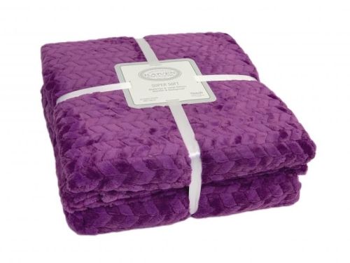 плед karven super soft benzia 160*220 p 943 фиолетовый из ткани Велсофт в категории  рисунок  фото 2