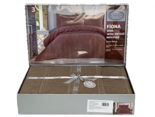 покрывало karven fiona kahve 240*260 из ткани Жаккард в категории С наволочками рисунок  фото 2