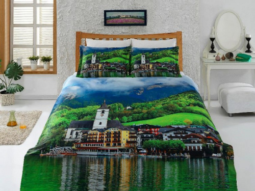 фото КПБ Virginia Secret Green Paradise 3D Digital 1331-46 Евро 4 навлочки  артикул 1331-46