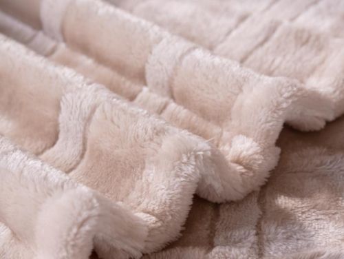 плед karven cutting v5/beige 150*200 из ткани Велсофт в категории  рисунок  фото 3