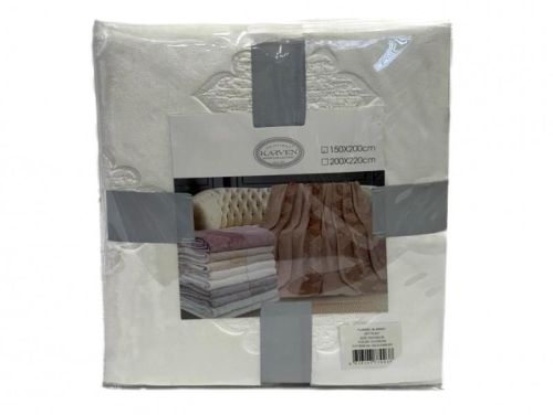 плед karven solid emboss v3/cream 200*220 из ткани Велсофт в категории  рисунок  фото 6