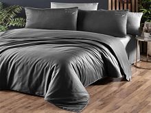 фото кпб karven timeless anthracite евро 4 наволочки из ткани Мако-сатин 