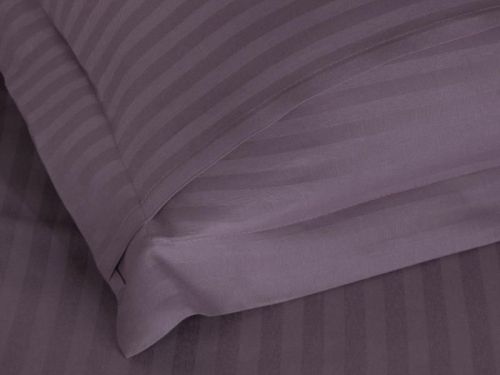фото КПБ Karven Stripe Satin-SS 011 т.лиловый 1,5 спальное  артикул N162-SS 011 фото 2