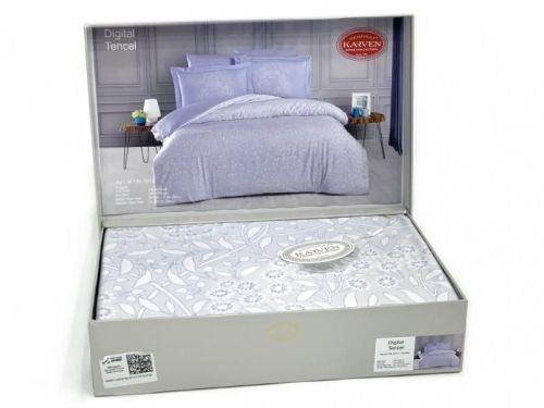 фото КПБ Karven Digital print Эксклюзив T015 Евро 4 наволочки Цветы артикул N128-T015 фото 2