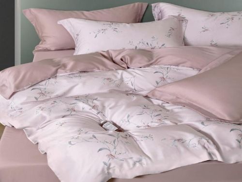 фото КПБ Primavelle Tencel (простыня на резинке) 52 Cremosa Двуспальное Цветы артикул 1751607070-tn52