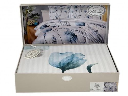 фото КПБ Karven Stripe Satin-SB009 Евро 4 наволочки Цветы артикул N250 -SB009 фото 5