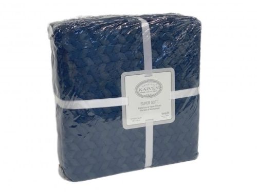 плед karven super soft benzia 200*220 p 944 индиго из ткани Велсофт в категории  рисунок  фото 3