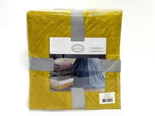 плед karven print jacqaurd v5/yellow 200*220 из ткани Велсофт в категории  рисунок  фото 6