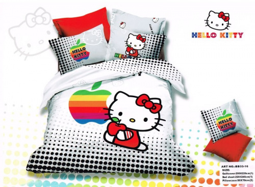 фото КПБ Hello Kitty bb03-16 Евро Hello Kitty артикул BB03-16 код1103