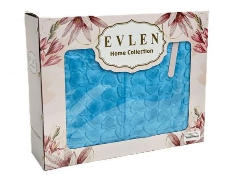 плед evlen super soft сердце 180*240 p 945 гoлубoй из ткани Велсофт в категории  рисунок  фото 2