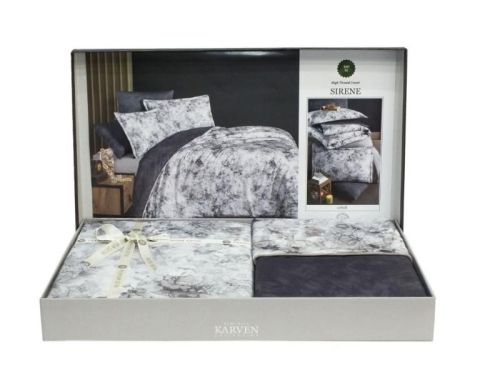 фото КПБ Karven SIRENE Cobaltt Евро 4 наволочки  артикул N359 SIRENE COBALT фото 4