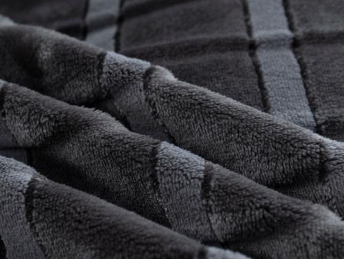 плед karven cutting v7/dark grey 200*220 из ткани Велсофт в категории  рисунок  фото 4