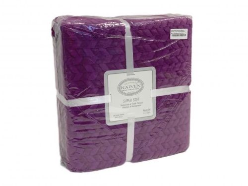 плед karven super soft benzia 200*220 p 944 фиолетовый из ткани Велсофт в категории  рисунок  фото 3