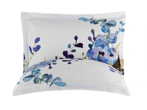 фото КПБ Karven Stripe Satin-SB007 Евро 4 наволочки Цветы артикул N250 -SB007 фото 4