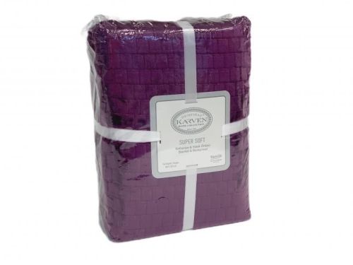 плед karven super soft melinda 200*220 р 942 фиолетовый из ткани Велсофт в категории  рисунок  фото 2
