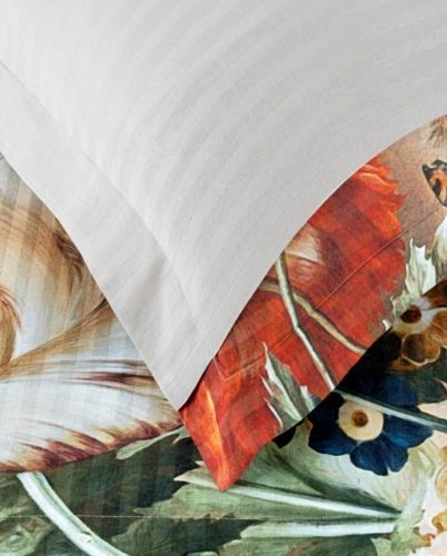 фото КПБ Karven Stripe Satin-SB002 Евро 4 наволочки Цветы артикул N250 -SB002 фото 3