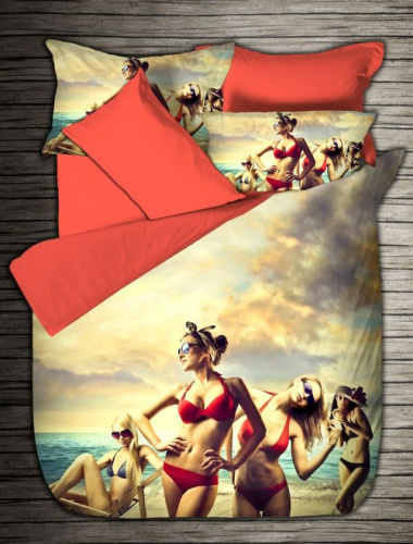 фото КПБ Virginia Secret Beach 3D Digital 1331-08 Евро Море Люди артикул 1331-08 фото 4