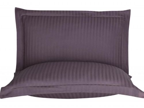 фото КПБ Karven Stripe Satin-SS 011 т.лиловый Евро 4 наволочки  артикул N163-SS 011 фото 3