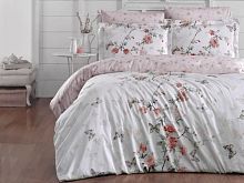 фото кпб karven matilde white семейное из ткани Сатин Цветы