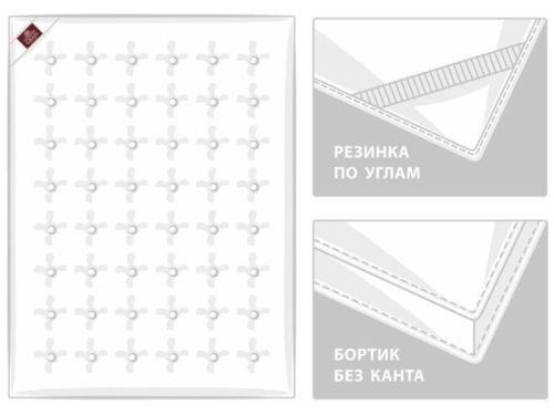 890 наматрасник topper silk grass всесезонный 90х200 из ткани Сатин в категории  рисунок  фото 3
