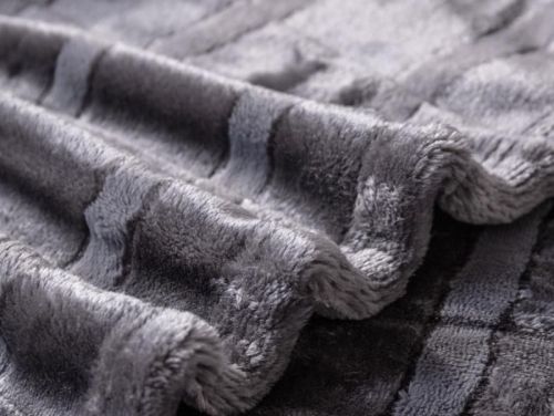 плед karven cutting v7/dark grey 150*200 из ткани Велсофт в категории  рисунок  фото 3