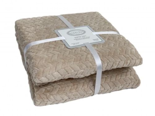 плед karven super soft benzia 160*220 р 943 бежевый из ткани Велсофт в категории  рисунок  фото 2