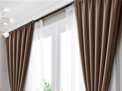 набор штор блэкаут tango nature 150x272 - 2 шт. (n150272-05) из ткани Рогожка в категории  рисунок  фото 3