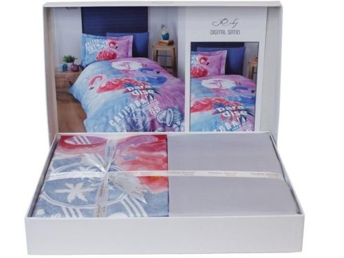 фото КПБ Karven Ruby 3D Digital 1,5 спальное Птицы - Лебеди - Павлины артикул N034 RUBY фото 2