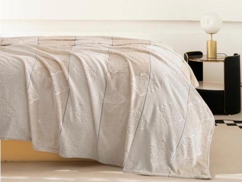 плед karven solid emboss v2/beige 150*200 из ткани Велсофт в категории  рисунок  фото 2