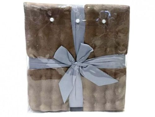 плед karven solid bubble v2/dark brown 150*200 из ткани Велсофт в категории  рисунок  фото 5