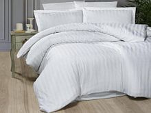 фото кпб karven broad line white семейное из ткани Сатин 