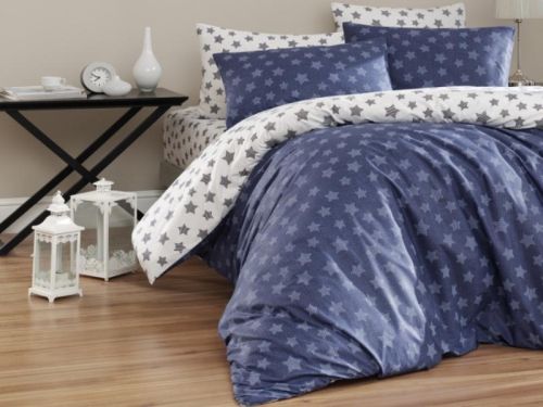 фото КПБ Karven Light Navyy Blue Семейное Звезды артикул N031 LIGHT NAVYY BLUE
