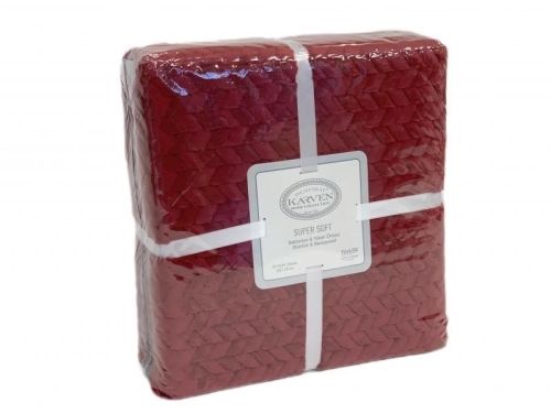 плед karven super soft benzia 160*220 р 943 бордовый из ткани Велсофт в категории  рисунок  фото 3