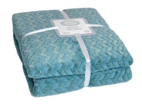 плед karven super soft benzia 200*220 p 944 морская волна из ткани Велсофт в категории  рисунок  фото 2