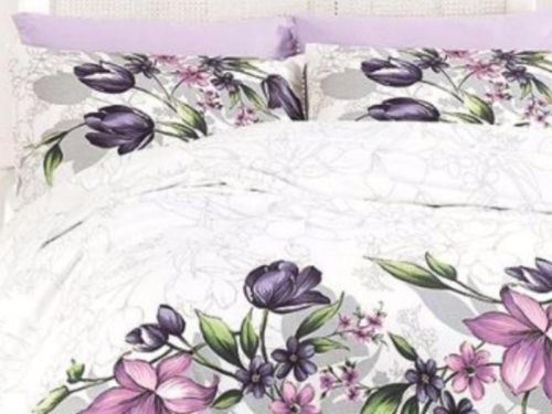 фото КПБ Karven Riella Lilac Евро 4 наволочки Цветы артикул N023 RIELLA LILAC фото 2