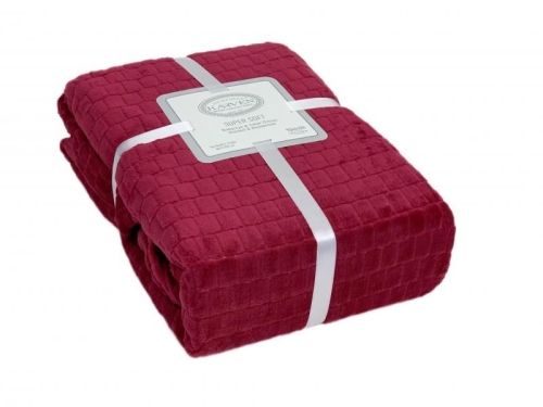 плед karven super soft melinda 200*220 р 942 бордовый из ткани Велсофт в категории  рисунок  фото 2