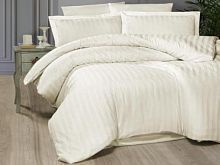 фото кпб karven broad line cream 1,5 спальное из ткани Сатин 