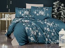 фото кпб karven arya turquoise семейное из ткани Сатин Цветы