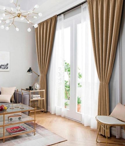 набор штор блэкаут tango nature 150x272 - 2 шт. (n150272-03) из ткани Рогожка в категории  рисунок  фото 4