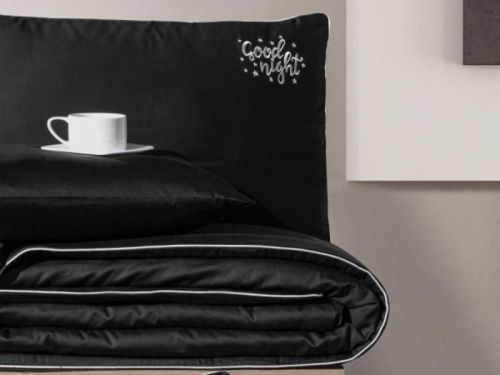 фото КПБ Karven Timeless Black Евро 4 наволочки  артикул N044 TIMELESS BLACK фото 2