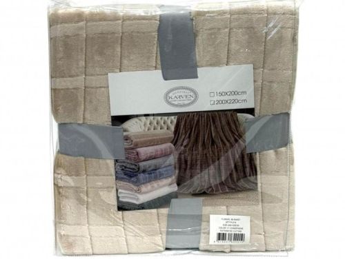 плед karven cutting v1/champagne 150*200 из ткани Велсофт в категории  рисунок  фото 2