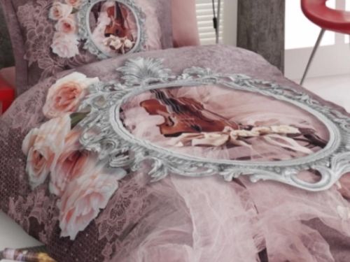 фото КПБ Karven Violin 3D Digital 1,5 спальное Цветы артикул N034 VIOLIN фото 2